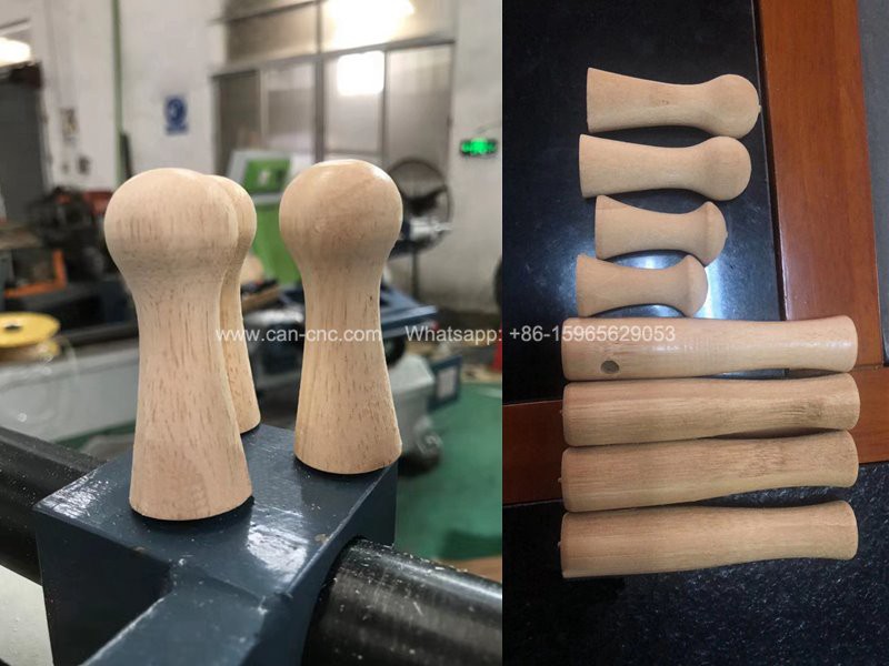 wooden handles processing by wood turning lathe (2)