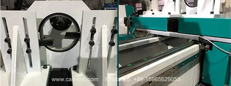 Details of cnc automatic wood turning lathe for stair handrails 4 Details of cnc automatic wood turning lathe for stair handrails 4