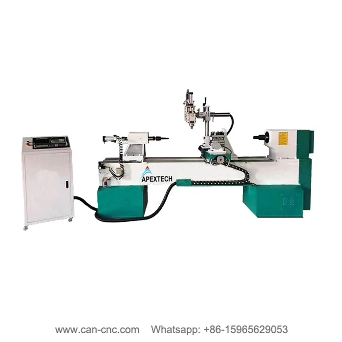 cnc automatic wood turning lathe for stair handrails (4)